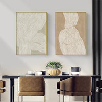 Thumbnail for 50cmx70cm Abstract Line 2 Sets Gold Frame Canvas Wall Art