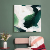 Thumbnail for 50cmx50cm French Abstract Green Black Frame Canvas Wall Art