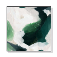 Thumbnail for 50cmx50cm French Abstract Green Black Frame Canvas Wall Art