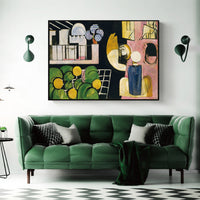 Thumbnail for 60cmx90cm Moroccans By Henri Matisse Black Frame Canvas Wall Art