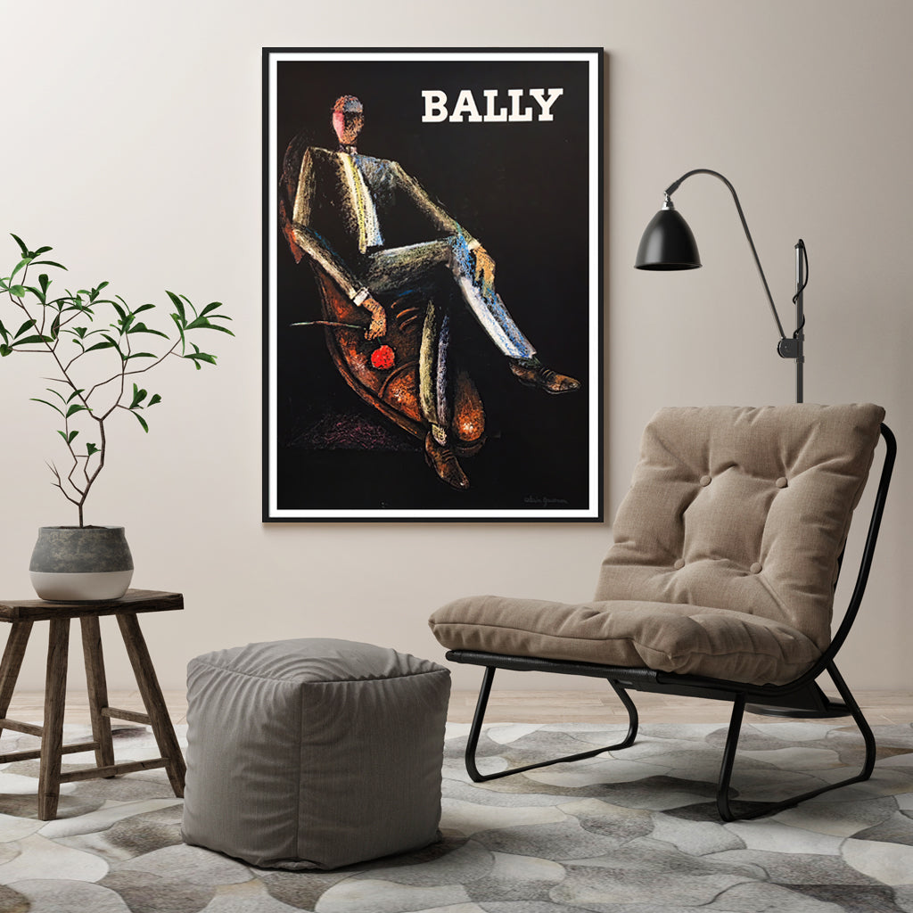 40cmx60cm Bally Man & Woman 2 Sets Black Frame Canvas Wall Art