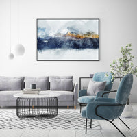 Thumbnail for 50cmx70cm Abstract Sunlight Mountains Black Frame Canvas Wall Art