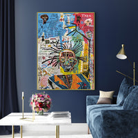 Thumbnail for 70cmx100cm Jazz Gold Frame Canvas Wall Art