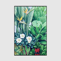 Thumbnail for 70cmx100cm Tropical plants Black Frame Canvas Wall Art