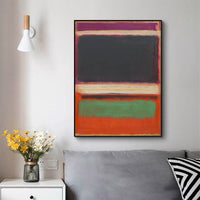 Thumbnail for 50cmx70cm Black Orange Green By Mark Rothko Black Frame Canvas Wall Art