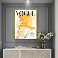 Thumbnail for Wall Art 70cmx100cm Vogue Girl Gold Frame Canvas