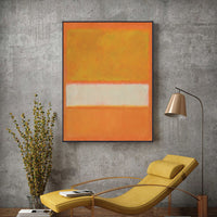 Thumbnail for Wall Art 90cmx135cm Yellow By Mark Rothko Black Frame Canvas