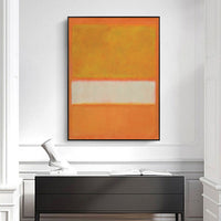 Thumbnail for Wall Art 60cmx90cm Yellow By Mark Rothko Black Frame Canvas