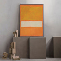 Thumbnail for Wall Art 70cmx100cm Yellow By Mark Rothko Black Frame Canvas
