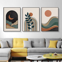 Thumbnail for Wall Art 50cmx70cm Abstract Dark Green 3 Sets Black Frame Canvas
