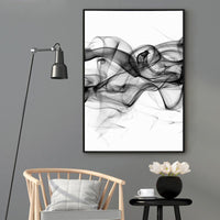 Thumbnail for Wall Art 40cmx60cm Stylish Abstract Black 2 Sets Black Frame Canvas