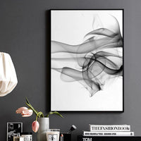 Thumbnail for Wall Art 50cmx70cm Stylish Abstract Black 2 Sets Black Frame Canvas