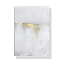 Thumbnail for Wall Art 60cmx90cm Abstract gold white single II White Frame Canvas