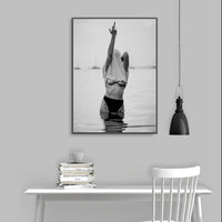 Thumbnail for Wall Art 40cmx60cm Feminist Print Black Frame Canvas
