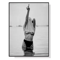 Thumbnail for Wall Art 60cmx90cm Feminist Print Black Frame Canvas