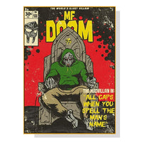 Thumbnail for Wall Art 60cmx90cm MF DOOM Music Gold Frame Canvas