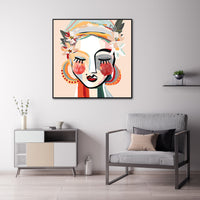 Thumbnail for Wall Art 60cmx60cm Sophie Black Frame Canvas