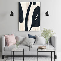 Thumbnail for Wall Art 80cmx120cm Black Ink Black Frame Canvas