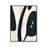 Thumbnail for Wall Art 50cmx70cm Black Ink Black Frame Canvas