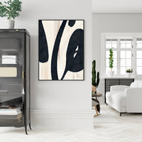 Thumbnail for Wall Art 50cmx70cm Black Ink Black Frame Canvas