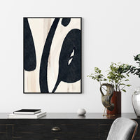 Thumbnail for Wall Art 70cmx100cm Black Ink Black Frame Canvas