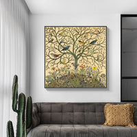Thumbnail for Wall Art 100cmx100cm Tree Of Life Black Frame Canvas