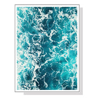 Thumbnail for Wall Art 70cmx100cm Blue Ocean White Frame Canvas
