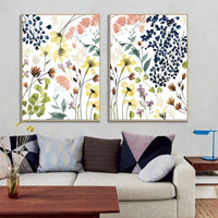 Thumbnail for Wall Art 90cmx135cm Flower Composition 2 Sets Gold Frame Canvas