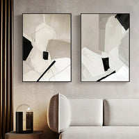 Thumbnail for Wall Art 70cmx100cm Modern Abstract 3 Sets Black Frame Canvas