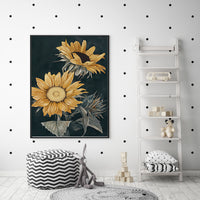 Thumbnail for Wall Art 40cmx60cm Sunflowers Black Frame Canvas