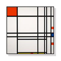 Thumbnail for Wall Art 40cmx40cm Abstract Art By Piet Mondrian Black Frame Canvas