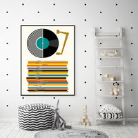 Thumbnail for Wall Art 90cmx135cm Music Black Frame Canvas