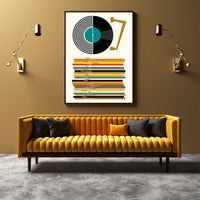 Thumbnail for Wall Art 90cmx135cm Music Black Frame Canvas
