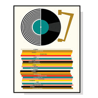 Thumbnail for Wall Art 60cmx90cm Music Black Frame Canvas