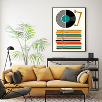 Thumbnail for Wall Art 80cmx120cm Music Black Frame Canvas
