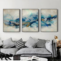 Thumbnail for Wall Art 80cmx120cm The Universal 3 Sets Black Frame Canvas