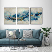 Thumbnail for Wall Art 80cmx120cm The Universal 3 Sets Black Frame Canvas