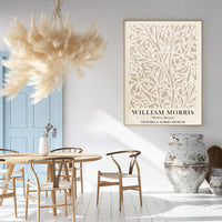 Thumbnail for Wall Art 60cmx90cm William Morris Neutral Wood Frame Canvas