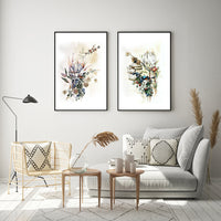 Thumbnail for Wall Art 80cmx120cm Berries And Protea 2 Sets Black Frame Canvas