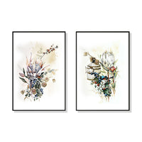 Thumbnail for Wall Art 70cmx100cm Berries And Protea 2 Sets Black Frame Canvas