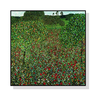 Thumbnail for Wall Art 100cmx100cm Italian garden by Gustav Klimt Black Frame Canvas