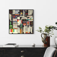Thumbnail for Wall Art 50cmx50cm Book Black Frame Canvas