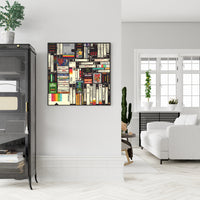 Thumbnail for Wall Art 50cmx50cm Book Black Frame Canvas
