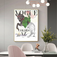 Thumbnail for Wall Art 60cmx90cm Vogue Lady Gold Frame Canvas