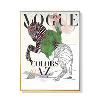 Thumbnail for Wall Art 70cmx100cm Vogue Lady Gold Frame Canvas
