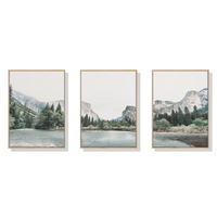 Thumbnail for Wall Art 40cmx60cm Yosemite Valley National Park 3 Sets Wood Frame Canvas