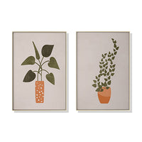 Thumbnail for Wall Art 50cmx70cm Boho Botanical Art 2 Sets Gold Frame Canvas