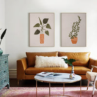 Thumbnail for Wall Art 50cmx70cm Boho Botanical Art 2 Sets Gold Frame Canvas