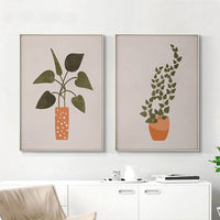 Thumbnail for Wall Art 50cmx70cm Boho Botanical Art 2 Sets Gold Frame Canvas