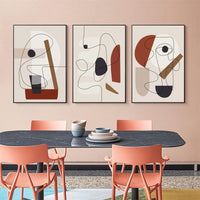 Thumbnail for Wall Art 60cmx90cm Abstract Line Art By Picasso 3 Sets Black Frame Canvas